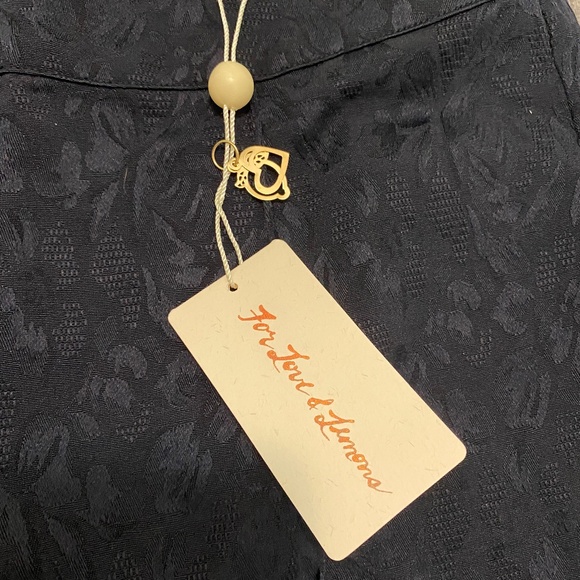 For Love & Lemons Luella Jacquard Cigarette Crop Pants Size L NWT - Picture 6 of 13